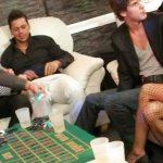 Game night turns into a bisexual group blowjob orgy