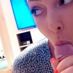 caught me giving a blowjob to my boyfriend. We were talking and she watched and he cum.