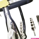 WNBXZ Male Chastity Belt Male Chastity Belt Pennis Cage Metal with Removable Plug Restraints Sex Made of High-Quality Stainless Steel SM Fetish Slave Bondage Toy Black 70 cm 80 cm :
