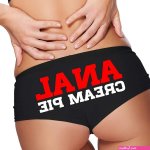 Anal Cream Pie Booty Shorts at Amazon Womens Clothing store