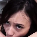 Tiny Asian Slut Fucked Hard By A HUGE White Cock And Big Facial