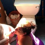 BBW Missy Gives Hubby Sloppy Blowjob On Bathroom Floor