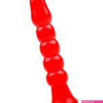Beaded anaal dildo rood