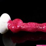 Realistic Dog Wolf Penis Shaped Liquid Silicone Animal Dildo 8 inch