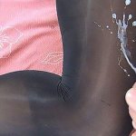 60FPS SPERMA OP BENEN IN SEXY NYLON PANTYHOSE