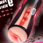 : Male Sex Toys Vibrating MasturbatorMale Masturbator Automatic Pocket Pussy with LCD Display Lifelike Vagina Powerful 9 Vibration 5 Suction Modes Mens Vibrator for Sex Blowjob Pleasure : Health
