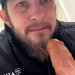 White Guy Sucks His Dildo