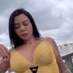 Amateur milf Morena gets dicked down by her neighbor on the balcony.