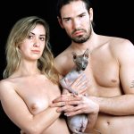 Untitled For a Definition of The Nude Series Couple w Cat
