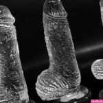 Clear Crystal High Quality Healthy Material Silicone Transparent Dildo