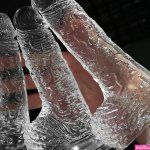 Clear Crystal High Quality Healthy Material Silicone Transparent Dildo
