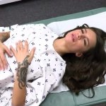 Watch April Olsen lets her doctor fuck her hairy pussy after a medical exam
