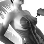 nude body art painting by Roze 3D Render by dihaishan