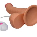 Fallo Testicoli Vibrante Tpe Super Soft Flessibile 22 cm 48 Ventosa