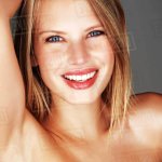 Naked blond woman