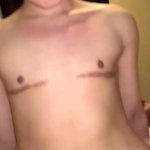 Gender non-conforming FTM teen with no tits fucks like a whore POV