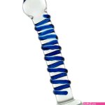 Shop Glas Blue Spiral Glass Dildo