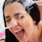 Nympho wants a huge double cum facial and she is ready to work for it