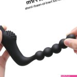 Male Anal Prostate Massager G Point Dildo Vibrator Anal Beads Plug