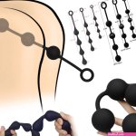 Silicone Big Anal Beads Balls Butt Plug Anus Masturbator Dilator Expan