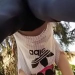 Your neighbor does yoga in the garden and squirts in her warm yoga pants