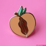 Peach Pussy Enamel Pin