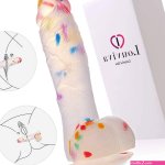 Louviva Confetti Clear Dildo 78243 Realistic Silicone Sex Toy