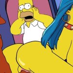 Marge Simpson cheats on her husband Homer