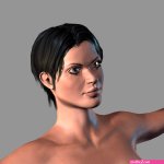 Animated Naked woman-Rigged 3d game character Low-poly 3D model 3D File for Cults