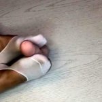 My Sockjob with dildo in white ped socks