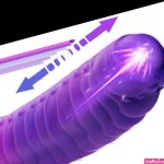 Thrusting Dildo with Heated Colour-Changing Suction Cup Dildo