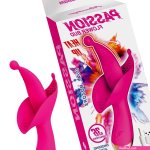 Passion Flower Bud Heat Up Dual Stimulator Pink