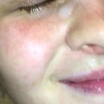 Teen babe get recorded by guy Iphone giving amazing blowjob and taking a huge cum facial
