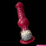Werewolf Knot Fantasy Dildo Platinum Cured Silicone Sex Toys