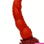 8 Inch Realistic Liquid Silicone Dildo Soft Ribbed Monster Big Sex Toys with Suction Cup Unique Adult Toys for Women