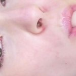 Catchy teen closely shows her tiny body in 4K Closeup