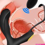 Anal Vibrator Plug for Men Silicon Male Masturbator Prostate Massager Wireless Delay Ejaculation Double Rings Sex Toy for Men