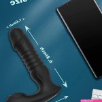 Telescopic Prostate Massager Male Anal Vibrator Butt Plug Stimulator