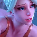 Mercy gets fucked and creampied on table