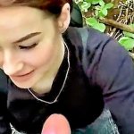 A Daring Woman Gives Me A Blowjob In A Public Forest Setting