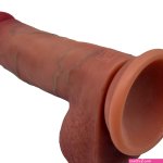 Pleasure Engine Malakai 7 Sliding Skin Dual Density Dildo With Balls