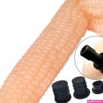: G-spot Bumps Dildo with Massage Gun Adapter Sex Machine Thrusting Vegetable Penis Big Cock Adult Sex Toy for Vaginal Anal StimulationFlesh : Health Household