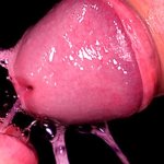 Ultra close up foreskin play! She sucked off all the sperm! Cum play keep sucking after cum wet bj