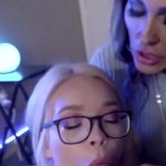 Australian stepmom and teen stepdaughter double blowjob