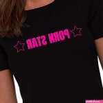 Womens Porn Star Black Crop Top Bimbo E Girl Clothing Y2K Aesthetic Pornstar Stars as1 Alpha xs Regular Regular Black Pink at Amazon Womens Clothing store