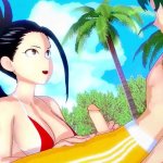 Momo Yaoyorozu and Kyoka Jiro and Izuku Midoriya intense sex.