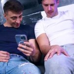 Two friends consumed by unexpected lust as they masturbate
