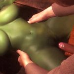 Seks met hete rondborstige goblin meid
