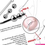 : 3 Interchangeable Balls Stainless Steel Anal Hook Fetish Bondage Hook Sex Toy for Unisex Adults Couple Lovers Butt Plug Prostate Massage G-spot Style B : Health Household