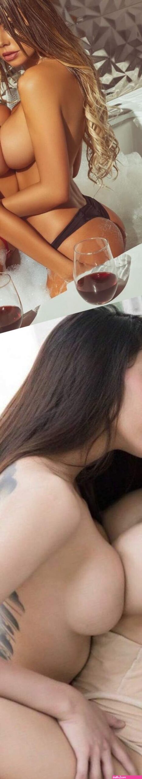 Lesbian grabbing her small tits